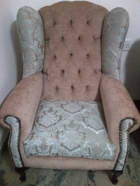 Diamond Button Wingback Chairs