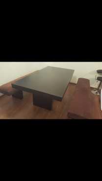 Dining room table with 2 benches