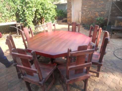 Dining Room Table with 6 Chairs For Sale