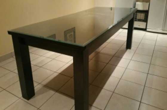 Dining room table with glass PRICE REDUCED