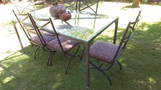 Dining table and chairs