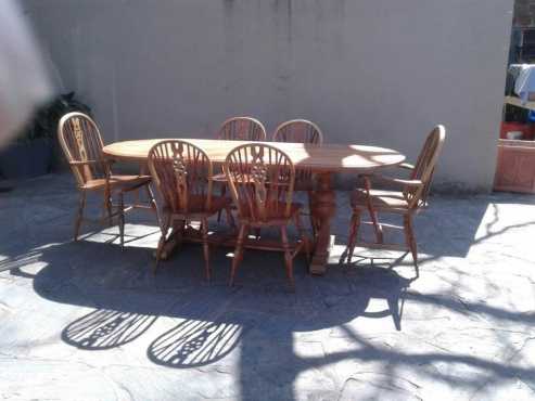 DININGROOM SUITE amp DRESSER. SOLID WOOD. Dining room table with 6 chairs and dressser