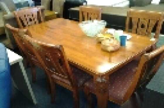 Dinning suite wooden 6 chairs for sale