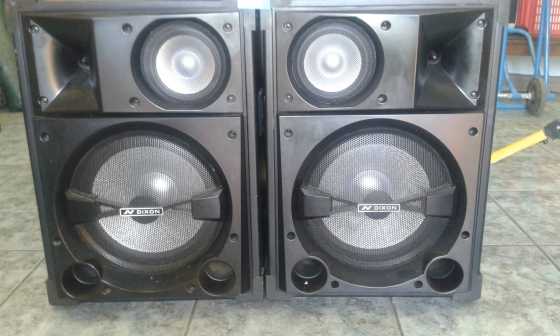 Dixon 12 inch speakers x2. 240 Watt max output .