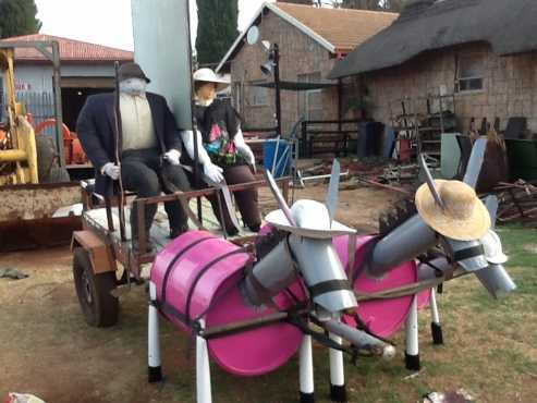 donkey cart billboard