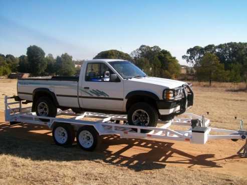 Double axle heavy duty car trailer