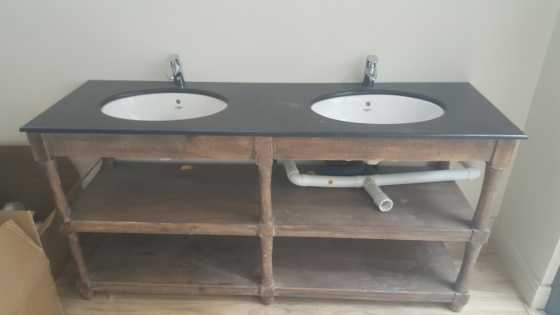 double basin bathroom unit