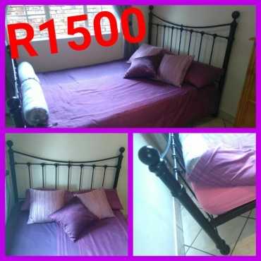 Double bed with mattress