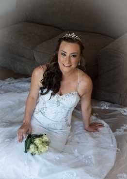 Double lace and diamant wedding dress