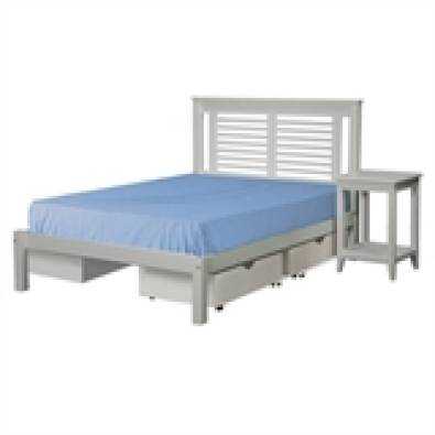 double nicole bed combo set white