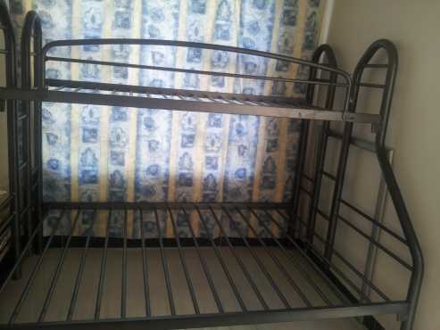 Double steel bunk bed