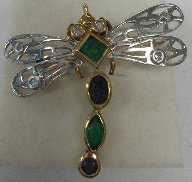 Dragon Fly Broach 9ct