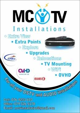 Dstv and audio installations