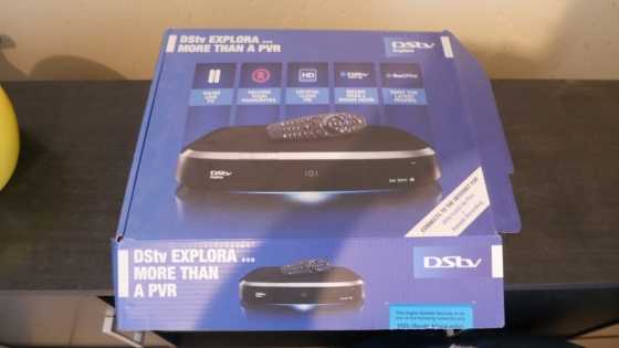 DSTV HD Xplora with remote and all HDMI cables and accessories