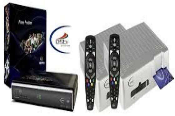 DSTV satellite dishes, TV aerials, home theater and surround sound systems