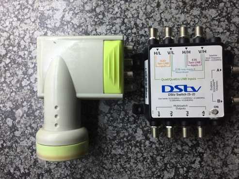 Dstv Switch and Quad LNB for Explora and Hd pvr. Works 100 when i removed it yesterday.