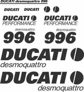 Ducati Desmoquattro 996 decals stickers kits