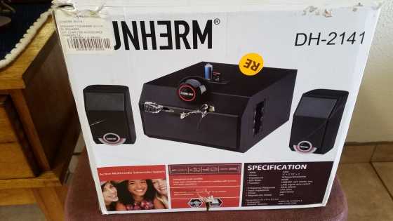 DUNHERM Active Multimedia Subwoofer System with box like new Usb input Sd card slot SUBWOOFER  2 X S