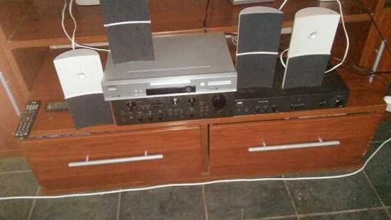DVD player. Nad amp technics amp and speakers