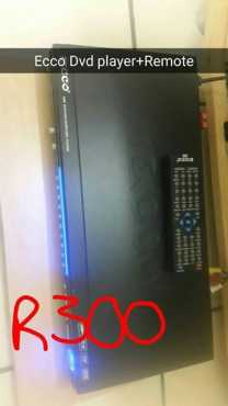 Ecco DVD player with remote for sale.