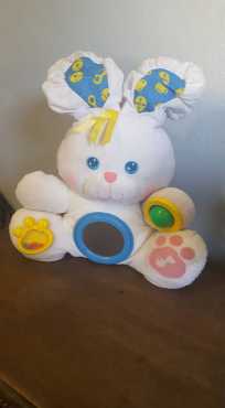 Educational soft toy bunny