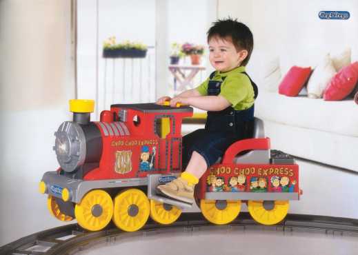 Electric Train on tracks made by Peg-Perego