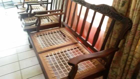 EMBUIA  WOOD LOUNGE SUITE for sale