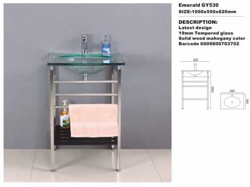 EMERALD GLASS BASIN 1000MMX530MM