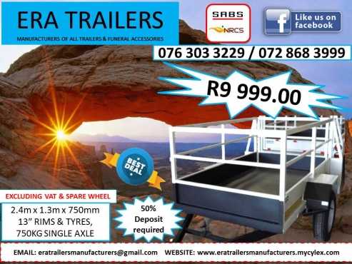 ERA TRAILERS MANUFACTURERS SABS APPROVED 2.4 MULTIPURPOSE TRAILER