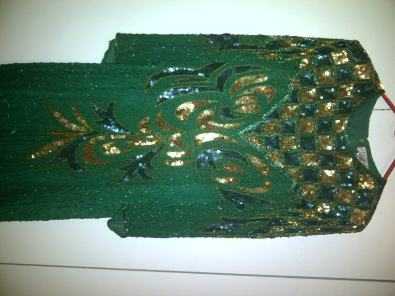 Evening Dress Emerald Green amp Gold Sequins