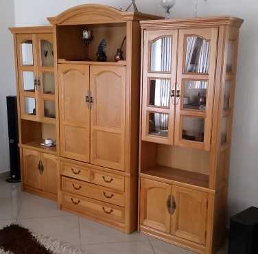 Exquisite Solid Oak Wall Unit