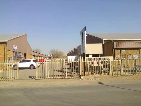 Factories to let at Boksburg Mini Park All Black Road