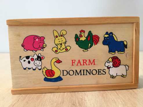 Farm Dominos and wood puzzles