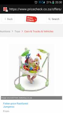 Fisher-Price Rainforest Jumperoo amp Chelino Bouncer for Sale