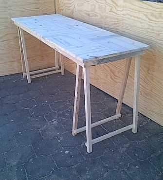 Food server Cottage series 1840 with trestle legs - Raw