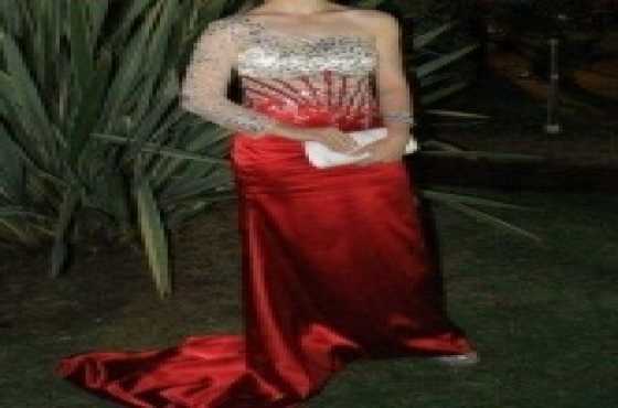 For Sale Red Satin Dress