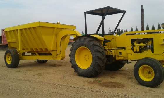 Ford 7610 Tractor  Shawnee Tipper  Trailer