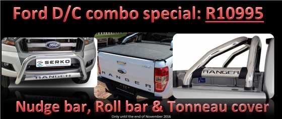 Ford ranger Combo special, Nudge bar, Roll bar amp Tonneau cover