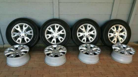 Ford Ranger Wildtrak Rims 18 Inch 8x Rims and 4x Continental Cross Contact 26560R18 Tyres R9000 Neg