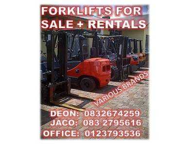 Forklifts for sale and rentals