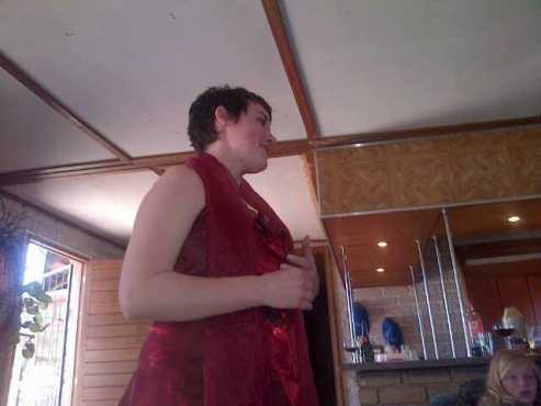 Formal Dress red worn once
