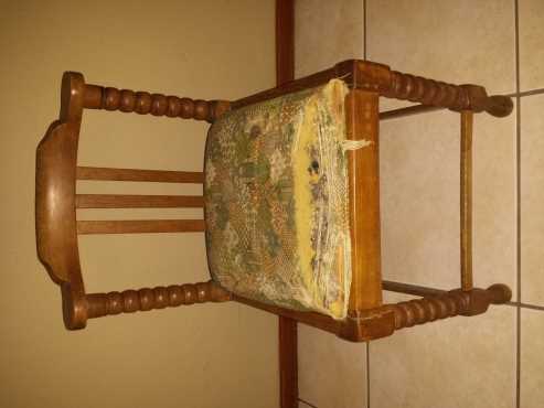 Four Antique Oregon Pine 039Tolletjie Wood039 chairs for sale