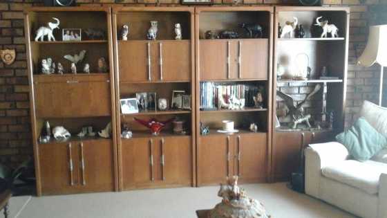 Four Solid Oak Wall Units for Sale