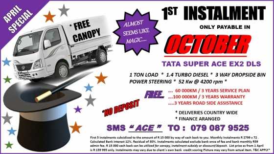 FREE CANOPY WITH EVERY NEW TATA SUPER ACE