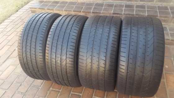 Full set Pirelli P Zero 20 inch Runflats with 4.03 mm tread on Rear and 4.54 mm tread on front tyres