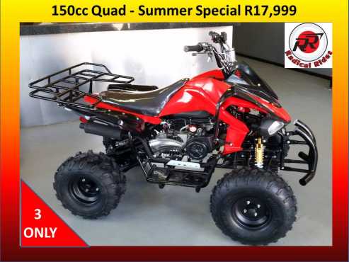 Fully Auto quads 150cc with reverse. 4 stroke, Electric Start. Full size 8 Wheels  Front and rear