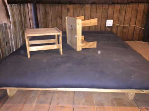Futon bed with Pedestals