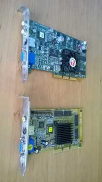 G Force and ATI Radeon AGP SLOT graphics cards.