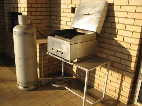 Gas braaier met bottel te koop