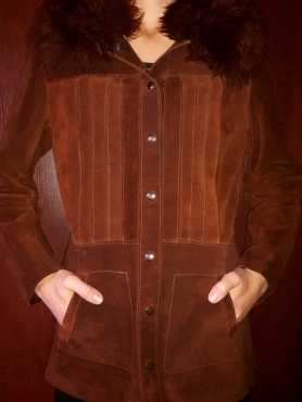 Genuine Brown Buffalo Leather Jacket.